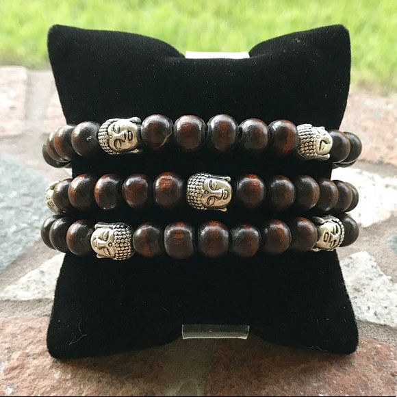 🔴SALE ! buddha dark brown wood bead bracelet - Picture 5 of 8